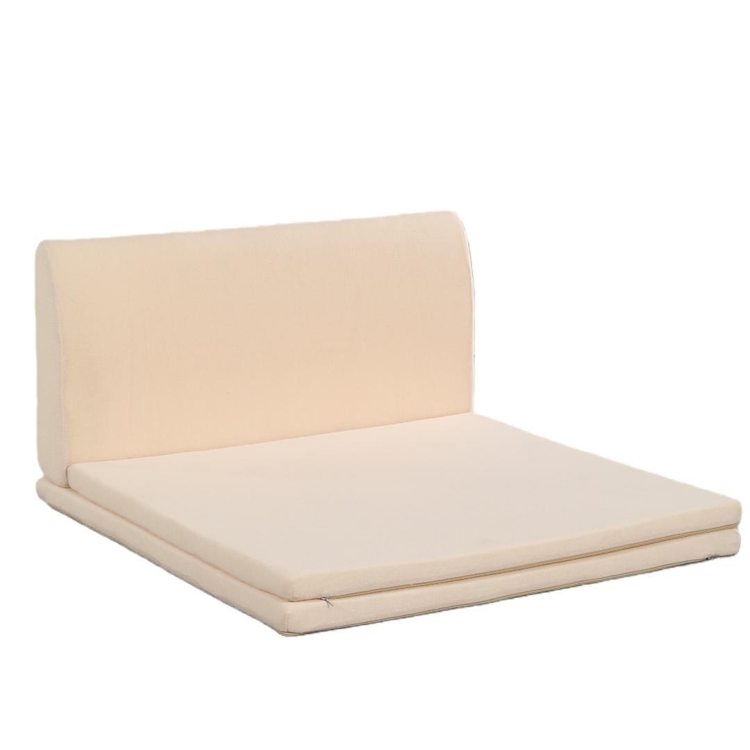 【厚さ 5cm】高反発マットレス シングル S 二つ折り 背もたれ付き