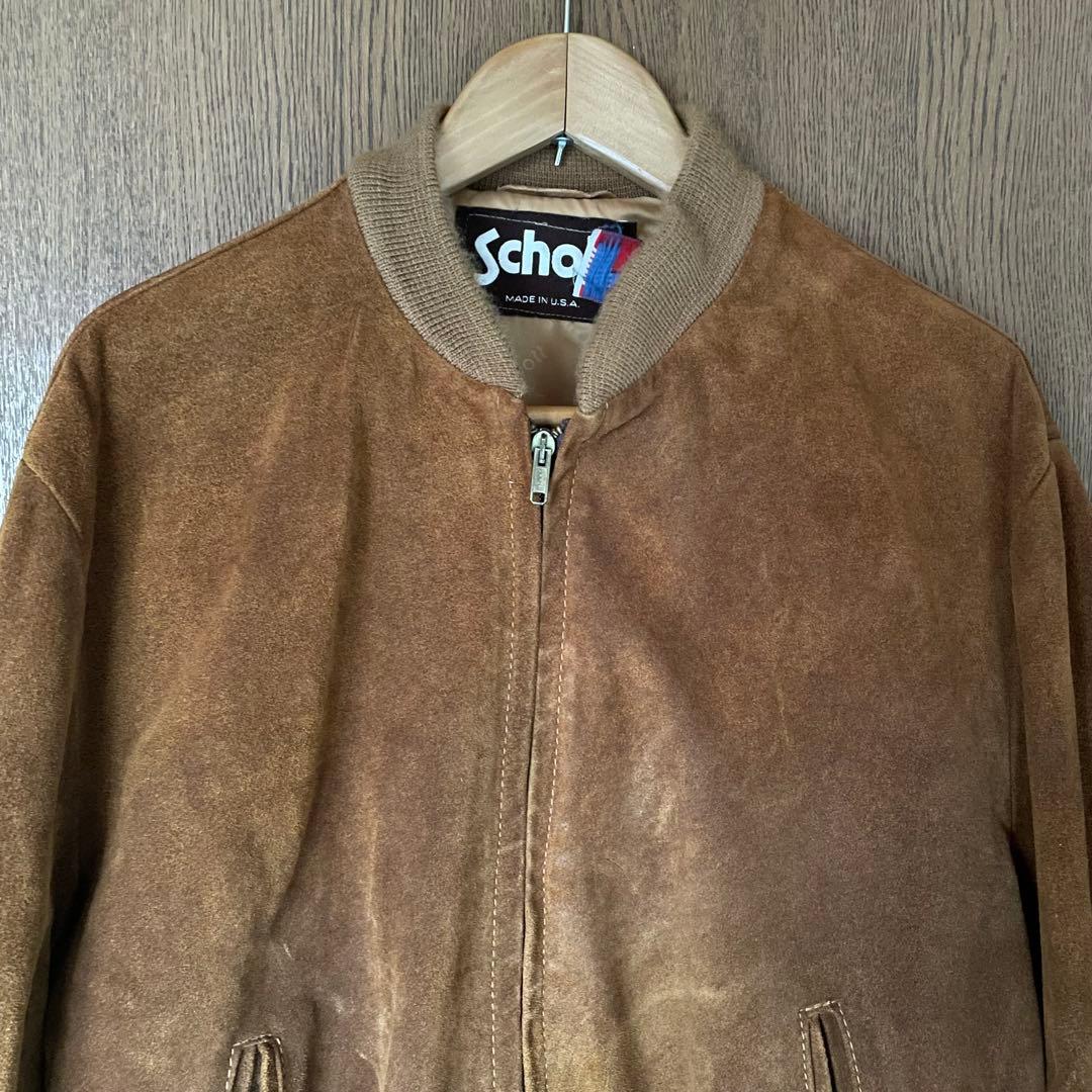 ユ*ケ様 Schott ブラウン スエード ジャケット サイズ44 米国製