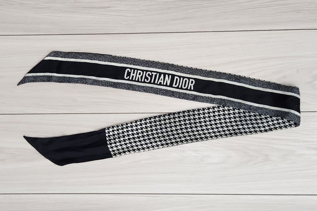 Christian Dior ディオール スカーフ ミッツァ 千鳥格子