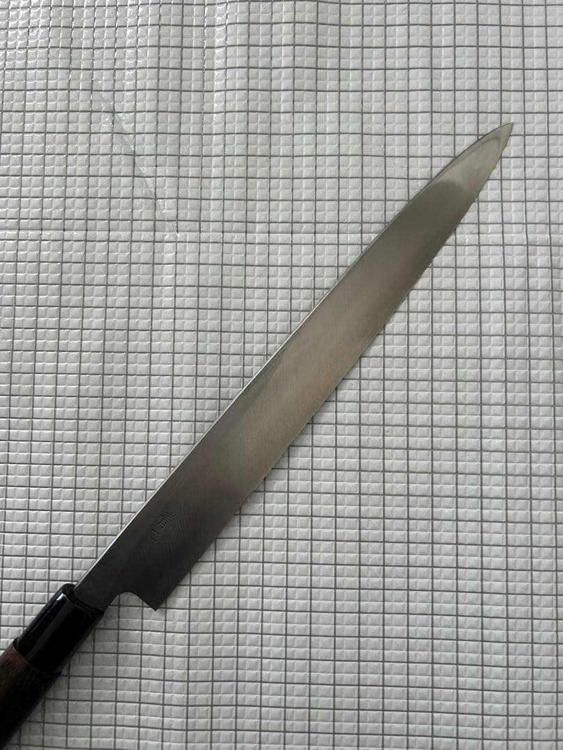 本久一作 包丁 刺身包丁 柳刃包丁 左用 270mm 安来鋼青紙二号 栗の木柄