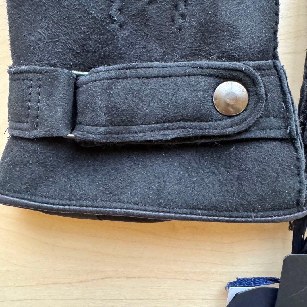 ★新品★GALA GLOVES　メンズ　高級レザー手袋　スエード　ベルト　黒