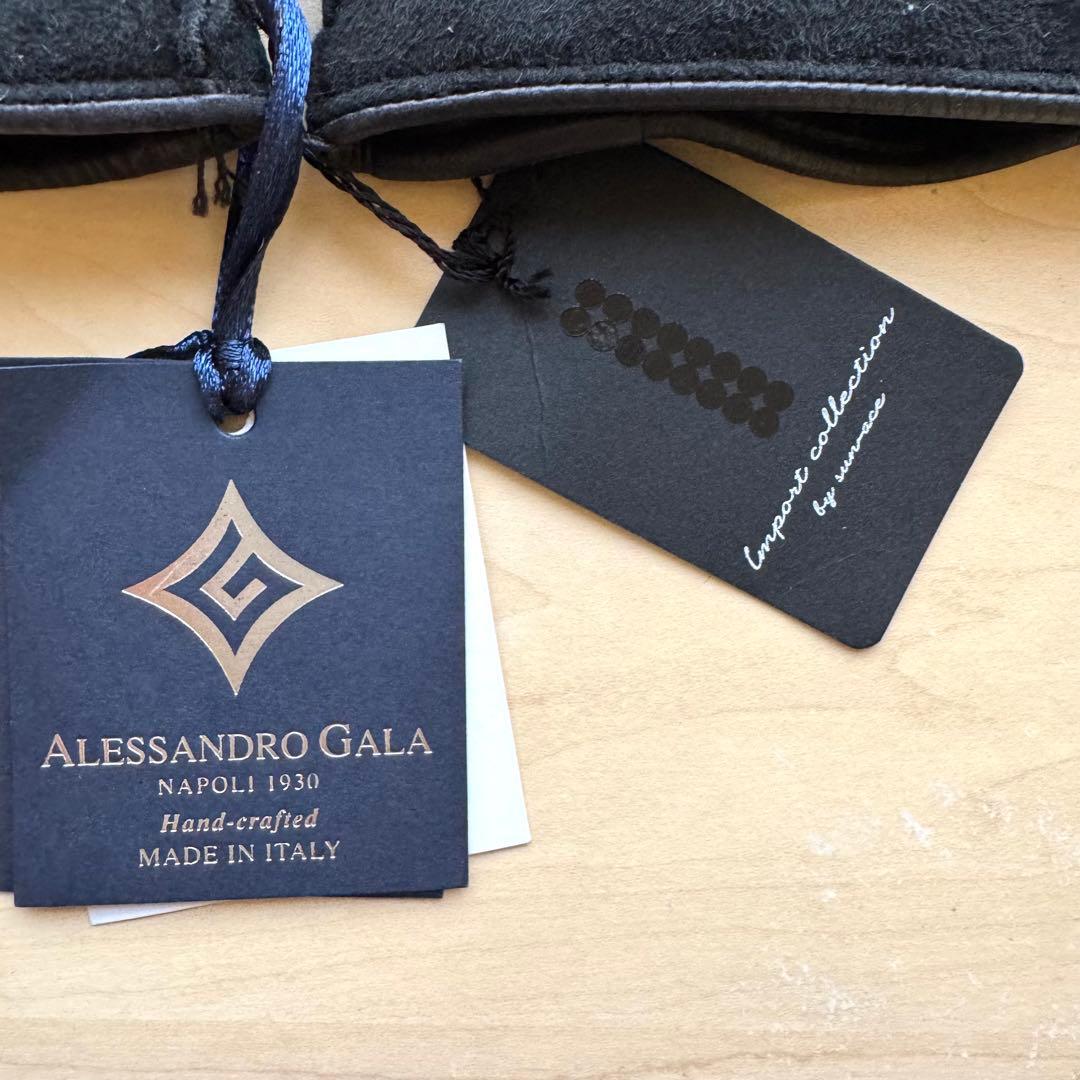 ★新品★GALA GLOVES　メンズ　高級レザー手袋　スエード　ベルト　黒