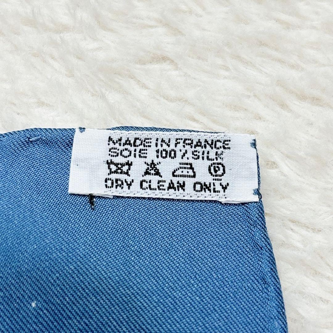 【美品】エルメス カレ90 LA MAGIE ラ・マジ シルクスカーフ ブルー