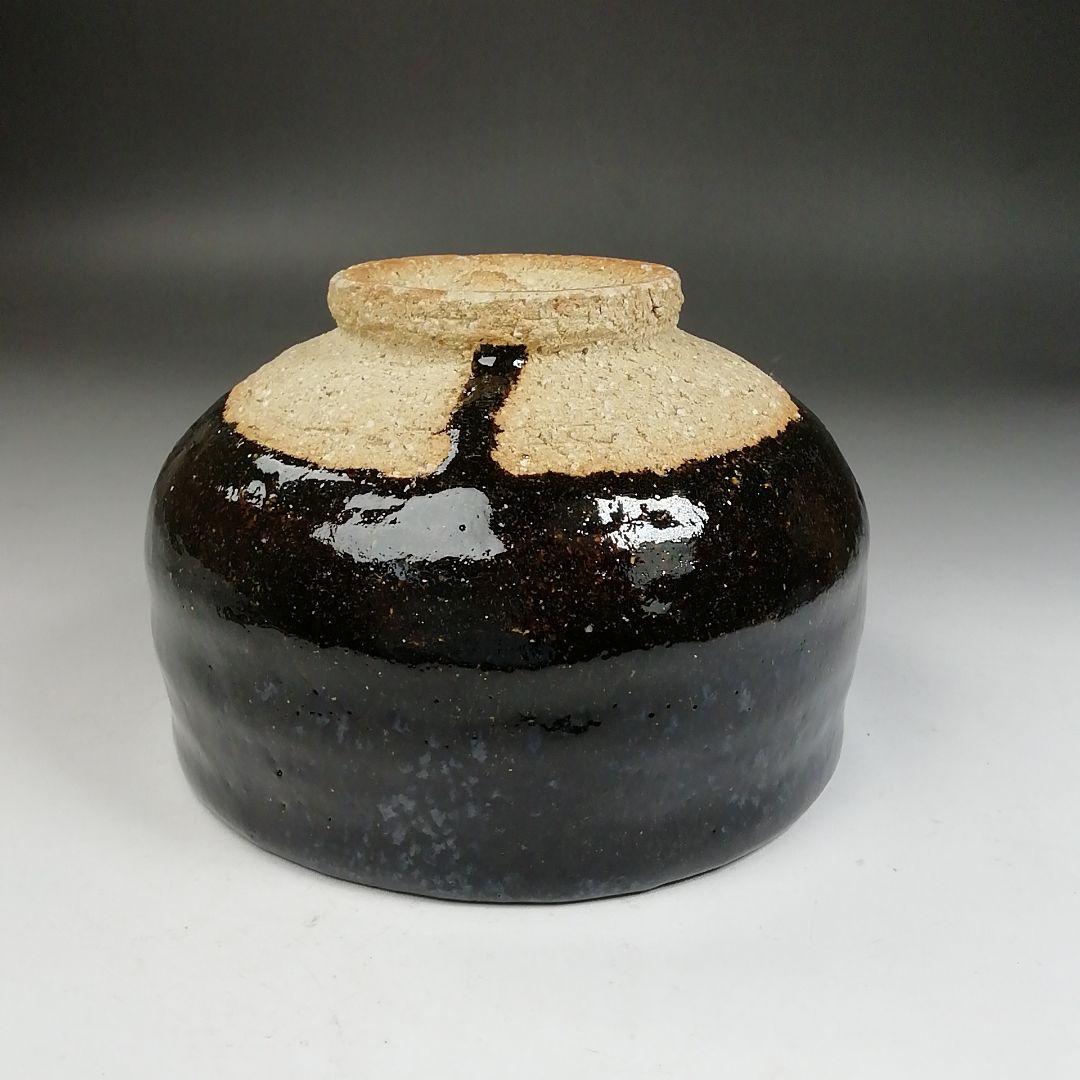 Ｗ２０１　茶碗　『黒茶碗』『牧勇吉 作』　共箱　抹茶碗　茶道具