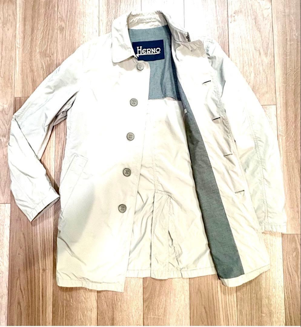HERNO ヘルノ ステンカラーコート ライトグレー サイズ48 L