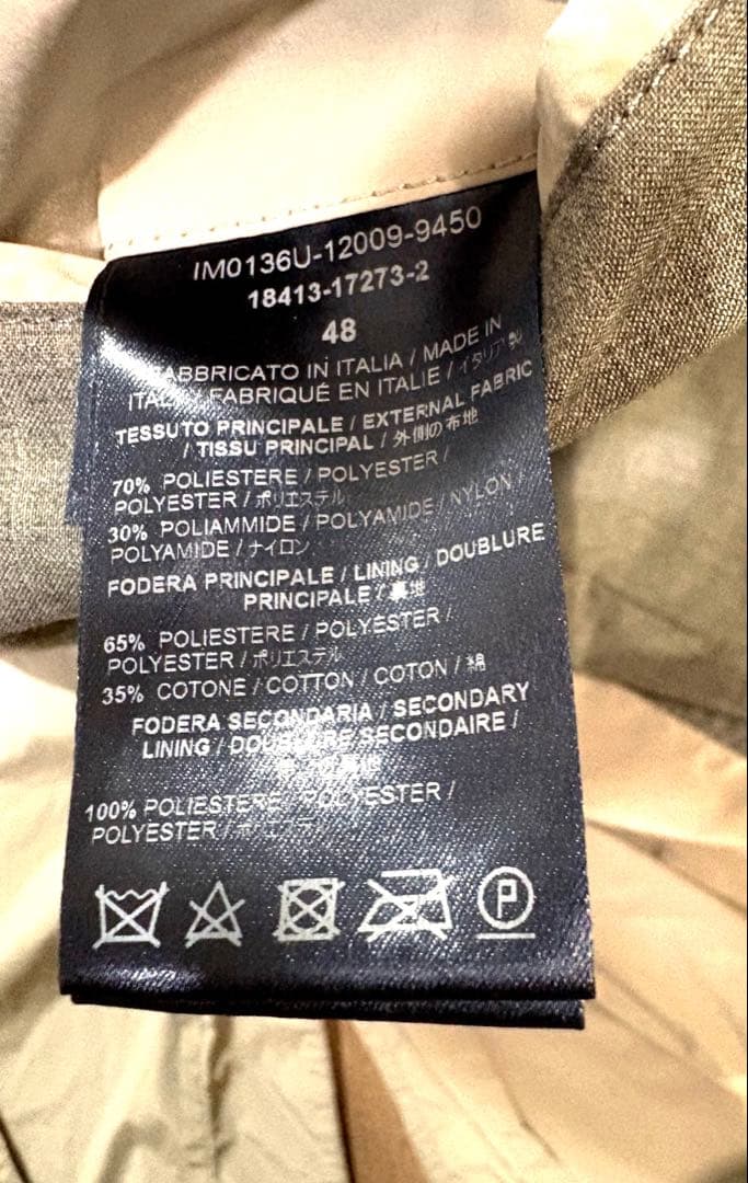 HERNO ヘルノ ステンカラーコート ライトグレー サイズ48 L