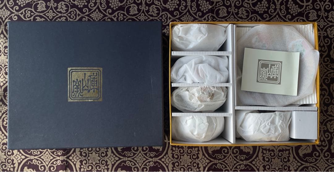 限定未使用保管品前畑陶器庫山窯金彩狩衣紅茶C/S5客セット超プレミアム逸品