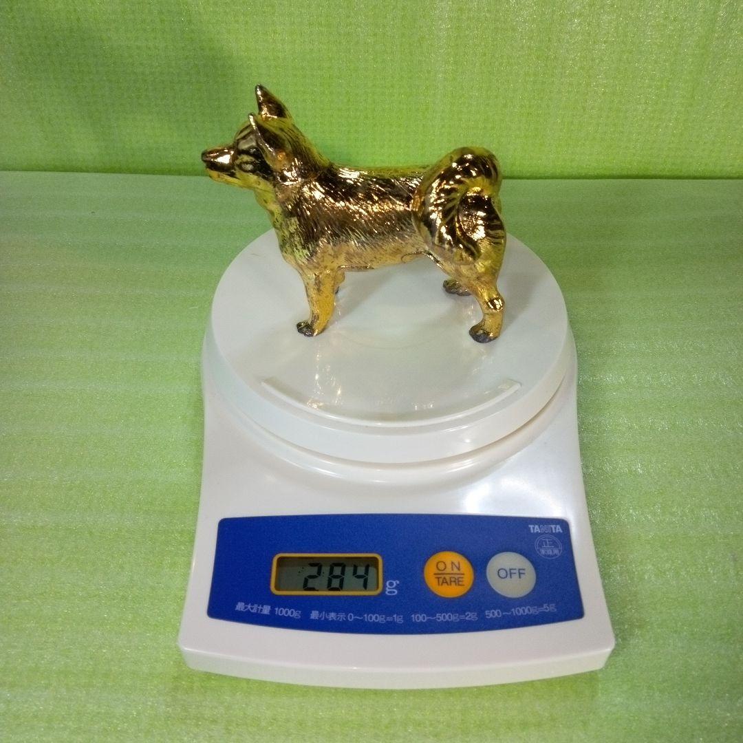 柴犬？　犬の置物　金色　ゴールド　GOLD　金ピカ　フィギュア　オブジェ