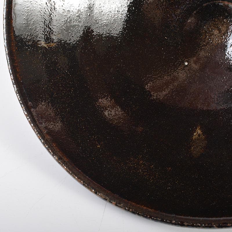 茶道具　人間国宝　加藤土師萌　黒唐津　茶碗　共布共箱　D　R6899