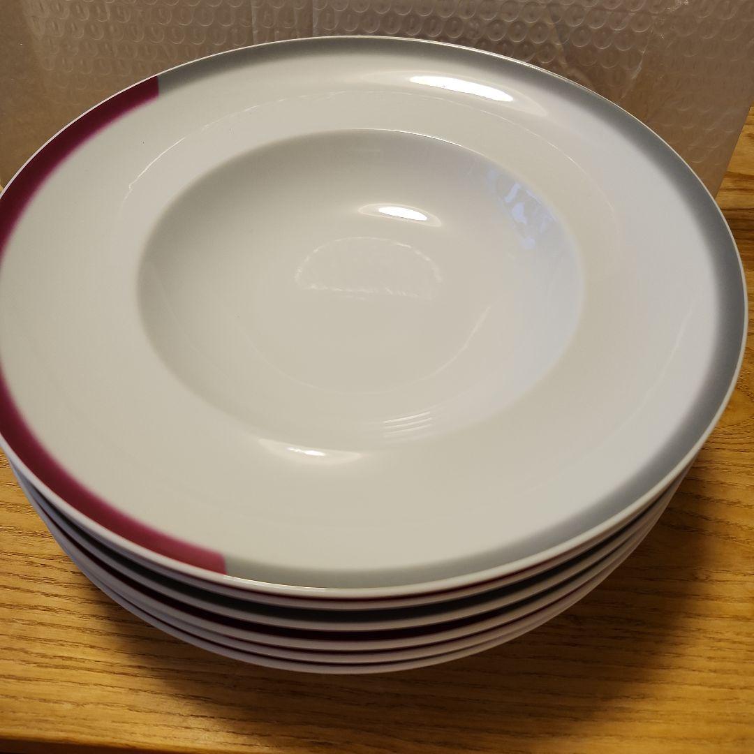 Richard Ginori リチャードジノリ ホワイト/パープル 皿6枚セット