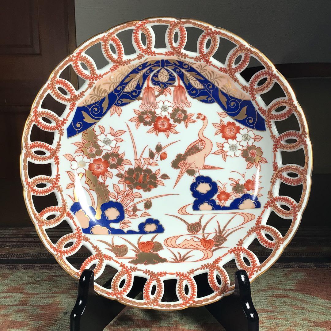 『未使用・小痛み』　有田焼　弥右エ門　菓子鉢　大鉢　金彩