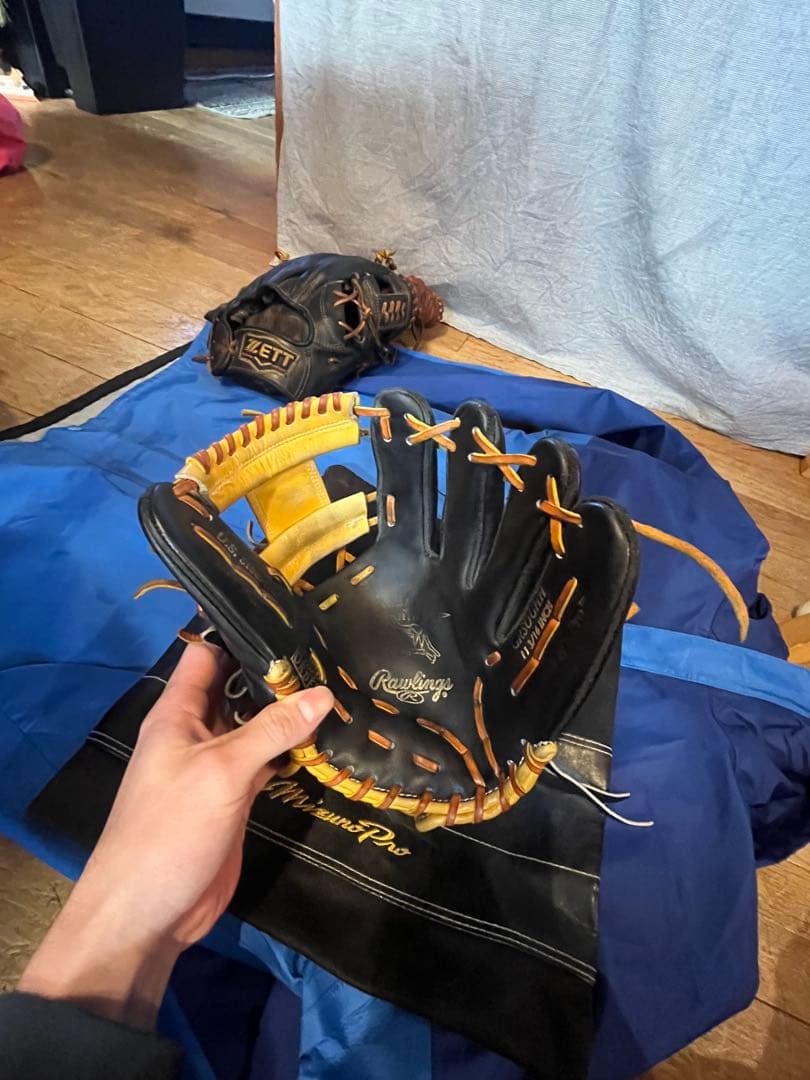 Rawlings 硬式グローブ 黒/黄色