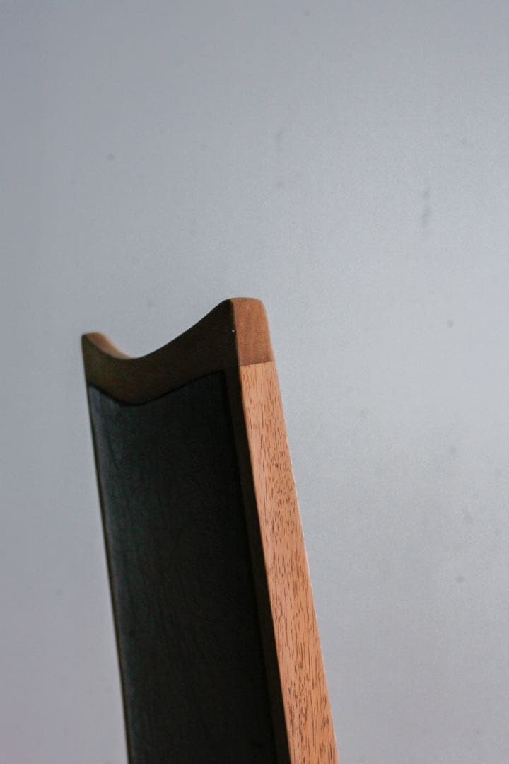 ナラ 無垢材　レザーチェア　ダイニングチェア　アンティークチェア　古家具