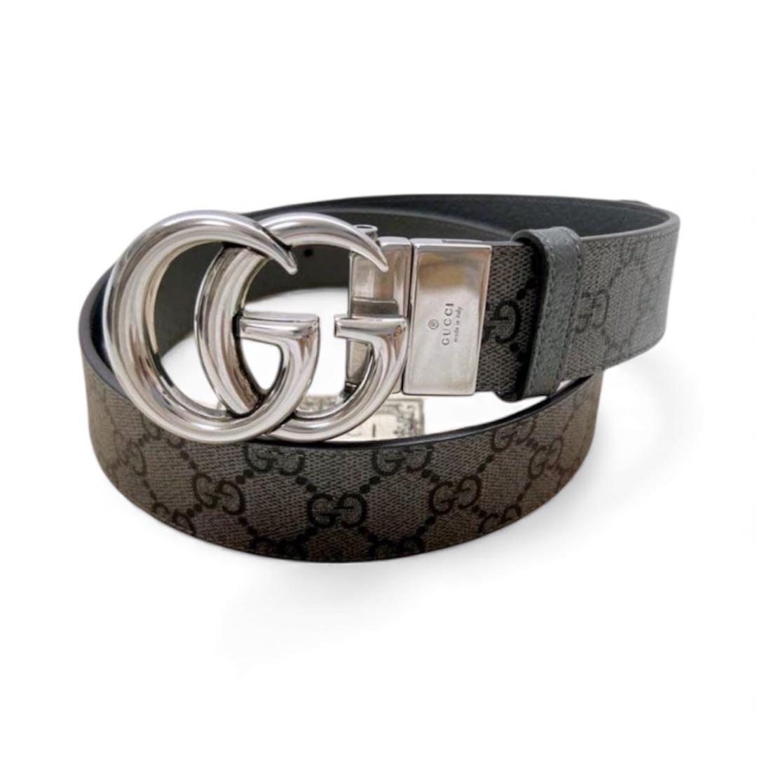 美品 2025年現行 GUCCI ダブルG リバーシブルベルト定価約8万円