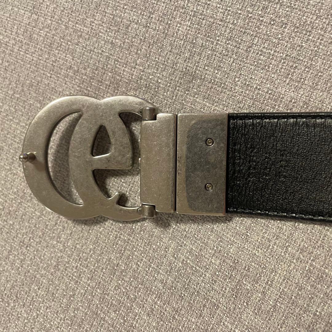 美品 2025年現行 GUCCI ダブルG リバーシブルベルト定価約8万円
