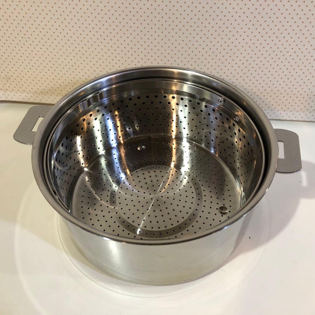 CRISTEL クリステル24cm 深鍋・クッキングバスケット•フタ3点セット