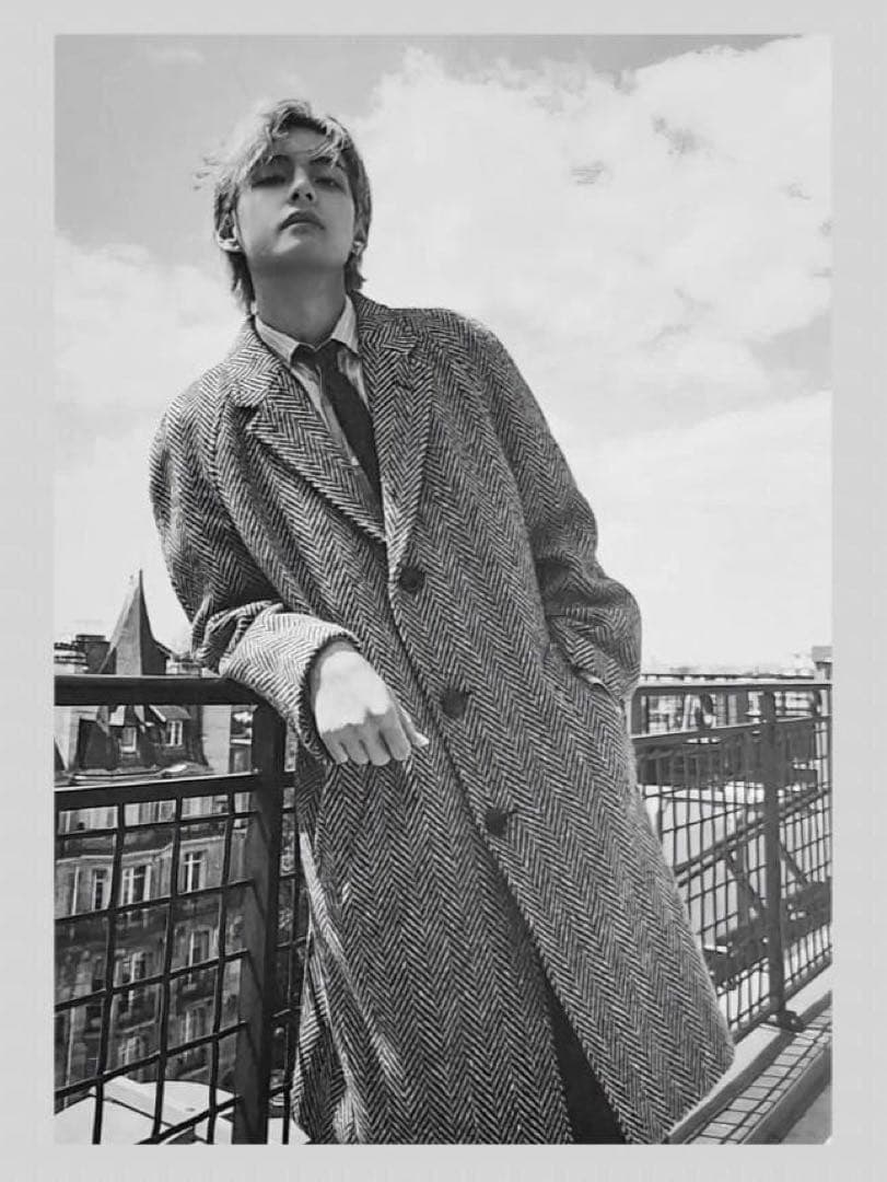 23AW CELINE ヘリンボーン ツイードチェスターコート BTS テテ