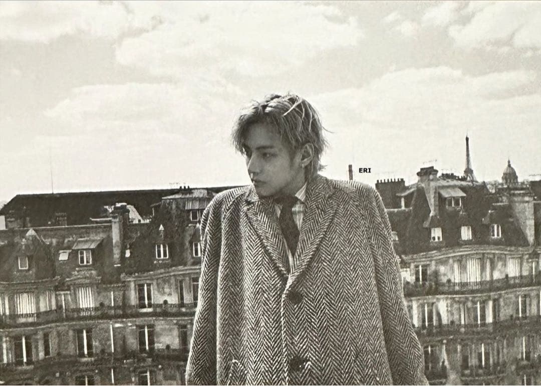 23AW CELINE ヘリンボーン ツイードチェスターコート BTS テテ