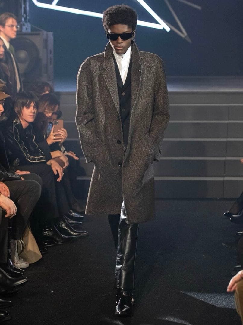 23AW CELINE ヘリンボーン ツイードチェスターコート BTS テテ