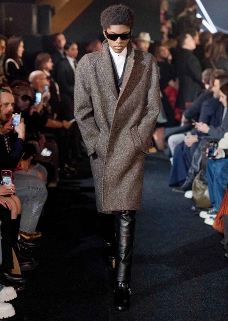 23AW CELINE ヘリンボーン ツイードチェスターコート BTS テテ