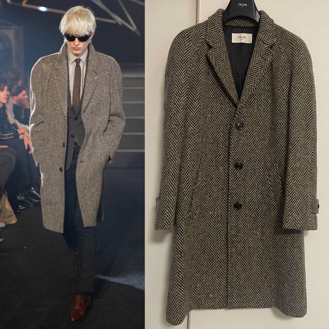 23AW CELINE ヘリンボーン ツイードチェスターコート BTS テテ