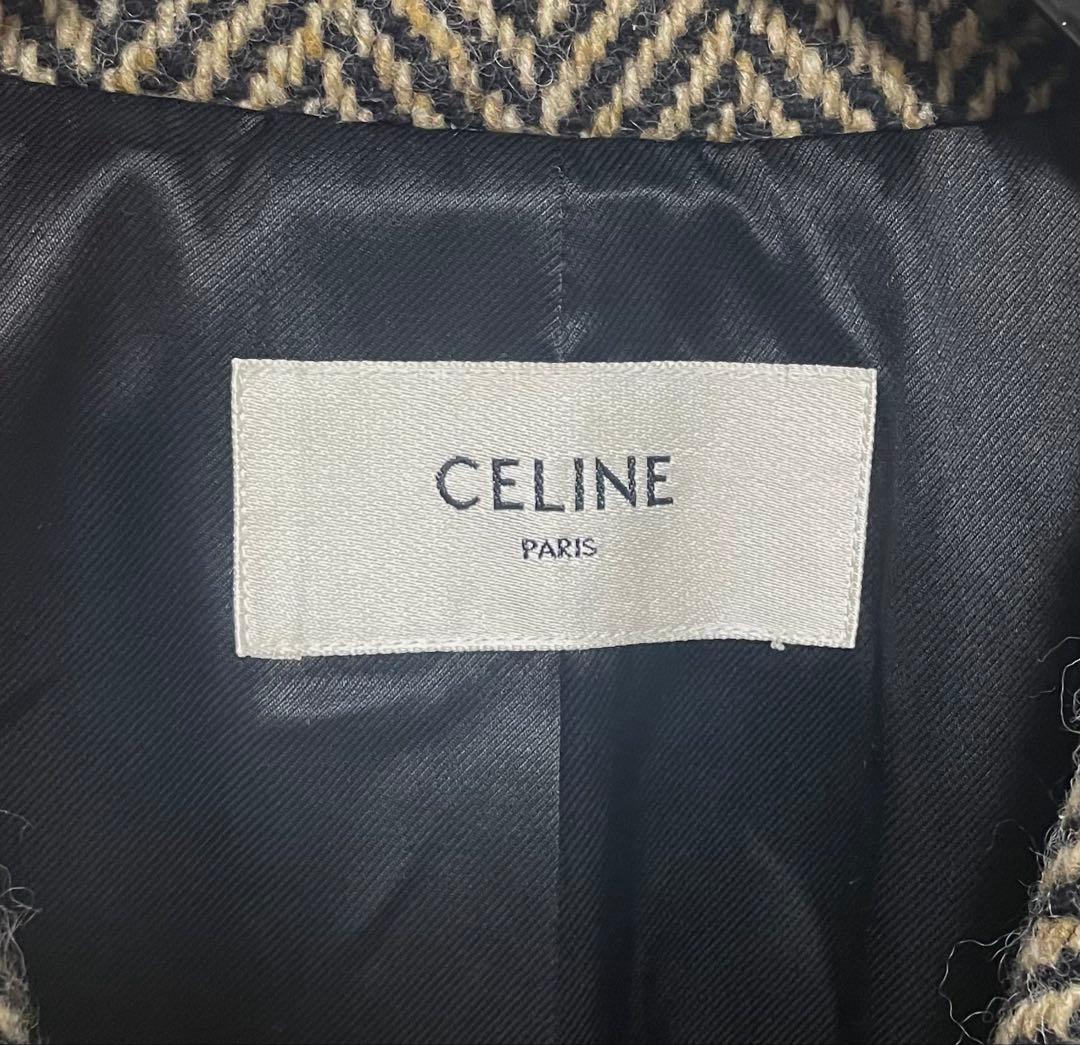 23AW CELINE ヘリンボーン ツイードチェスターコート BTS テテ
