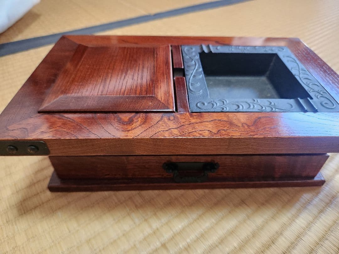 木製灰皿 収納付き 和風デザイン