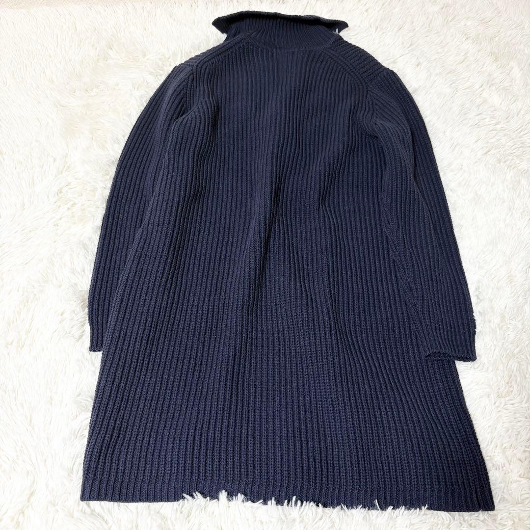 現行✨タグ付き 2025 アルアバイル 片畦ニットコート ネイビー 2