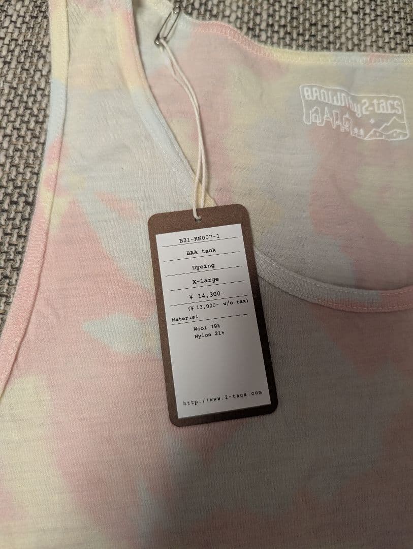 BAA TANKS タイダイ柄 タンクトップ X-LARGE