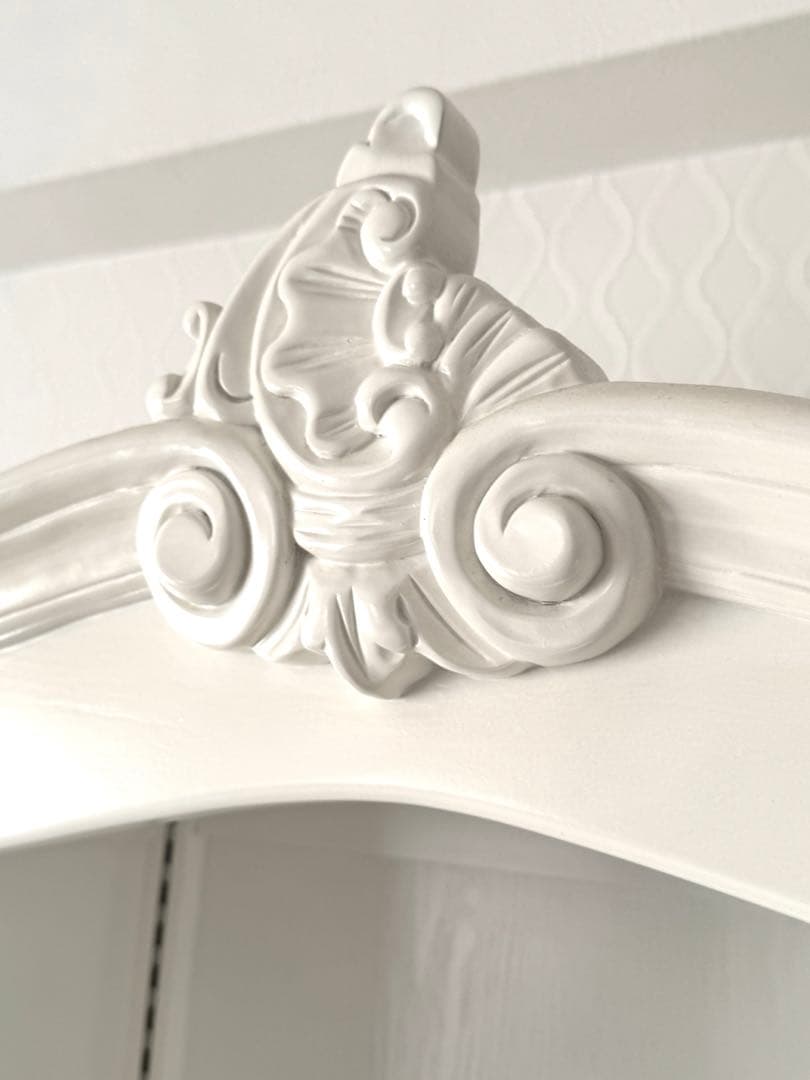 アンティーク ロココ調 キャビネット 白