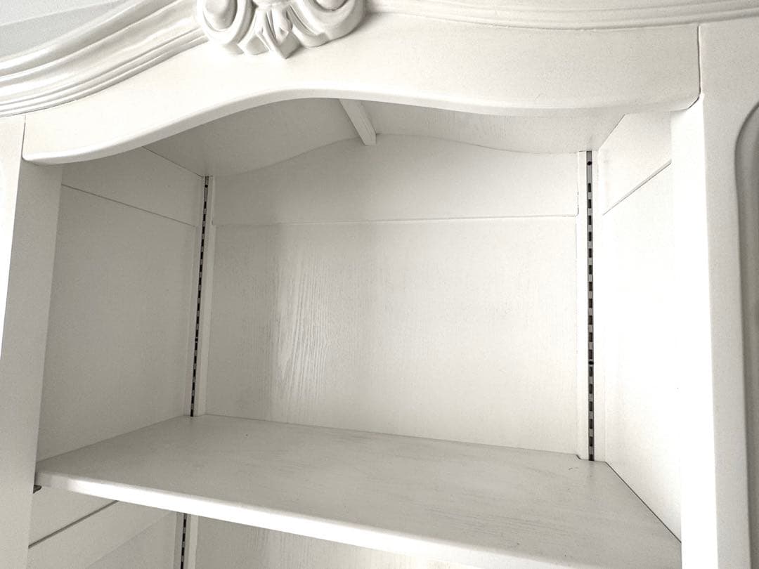 アンティーク ロココ調 キャビネット 白