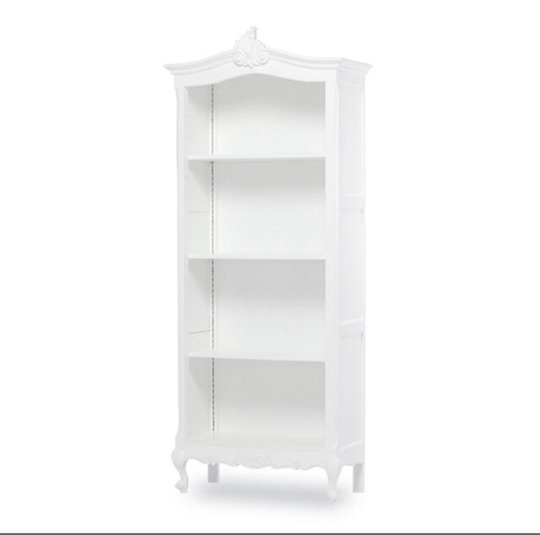 アンティーク ロココ調 キャビネット 白