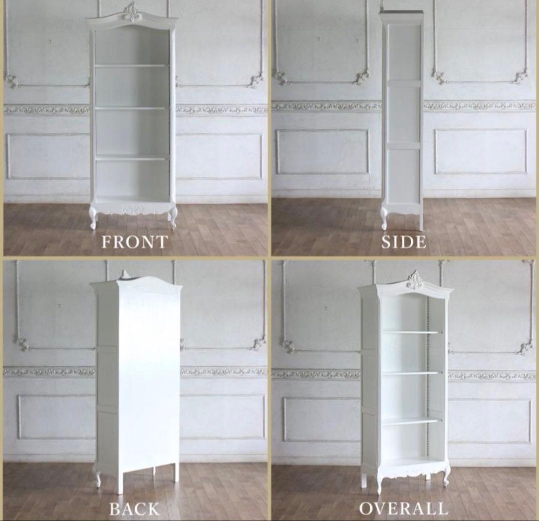 アンティーク ロココ調 キャビネット 白