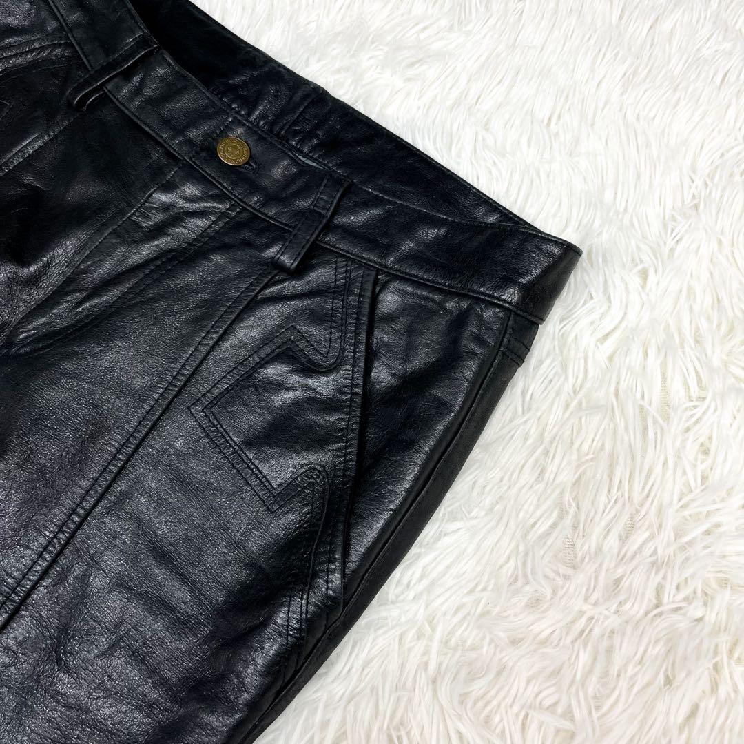 超希少 美品トルネードマート 十字架デザイン レザーパンツ フレア アーカイブ