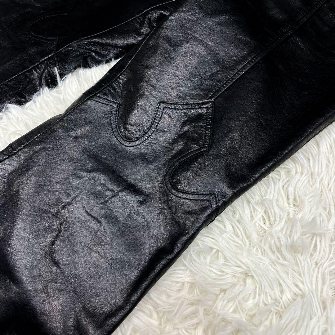 超希少 美品トルネードマート 十字架デザイン レザーパンツ フレア アーカイブ