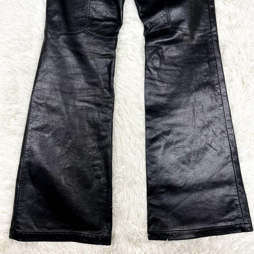 超希少 美品トルネードマート 十字架デザイン レザーパンツ フレア アーカイブ