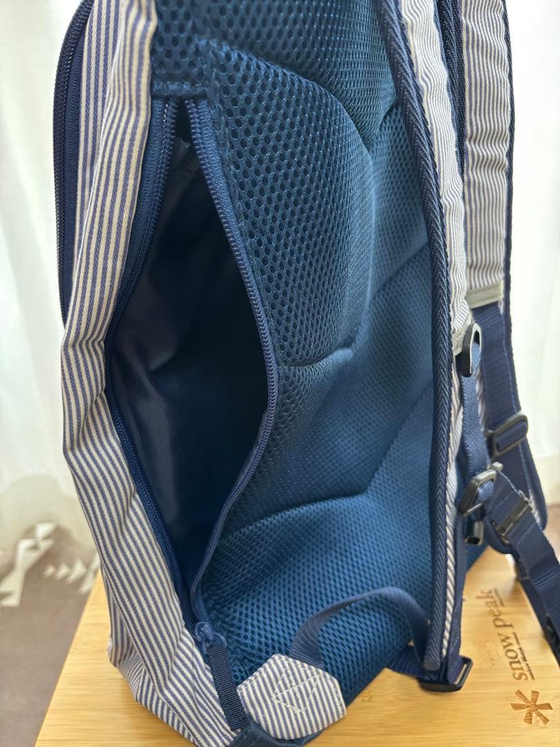 familiar ファミリア　ストライプリュックサック リボン付き