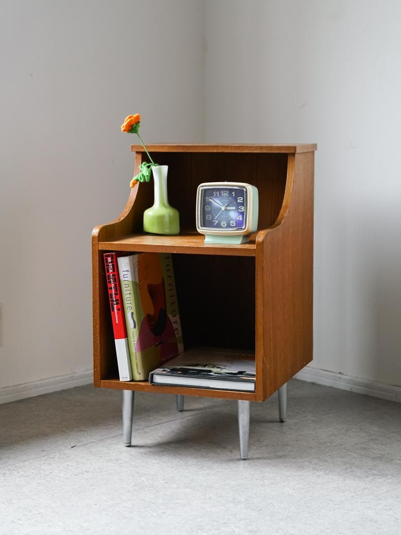 50-60's アンティーク 木製オープンシェルフ/収納 ミッドセンチュリー