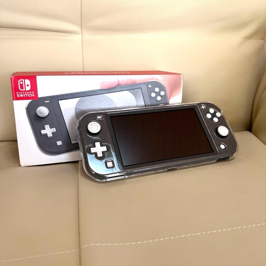 Nintendo Switch Lite グレー 箱付き クリアケース