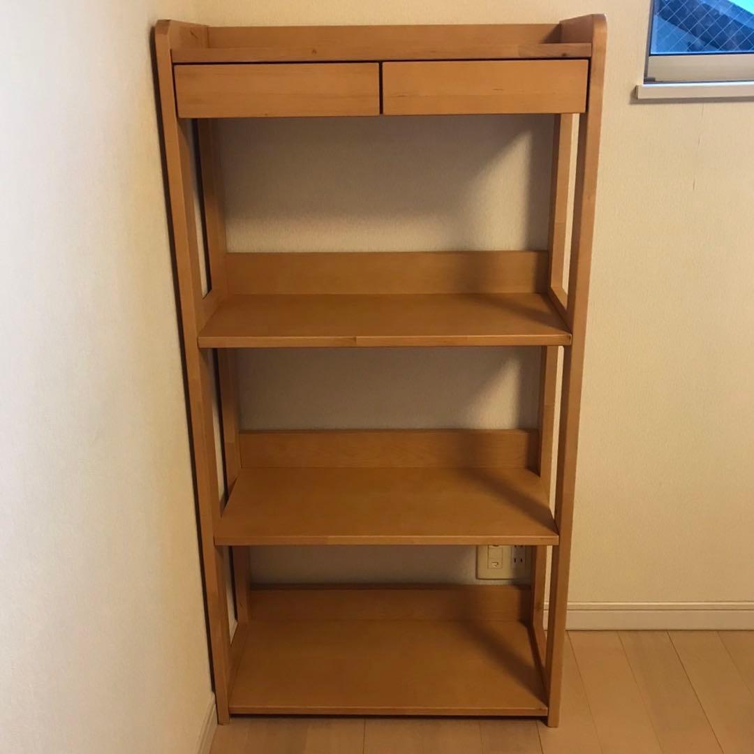 学習机 3点セット 木製 ナチュラルカラー デスク＋キャビネット＋チェスト