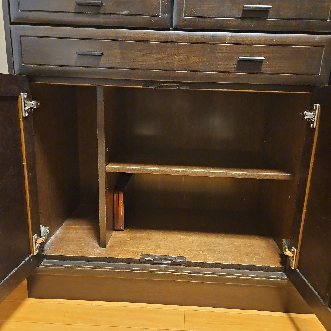 カリモク 食器棚 3枚扉