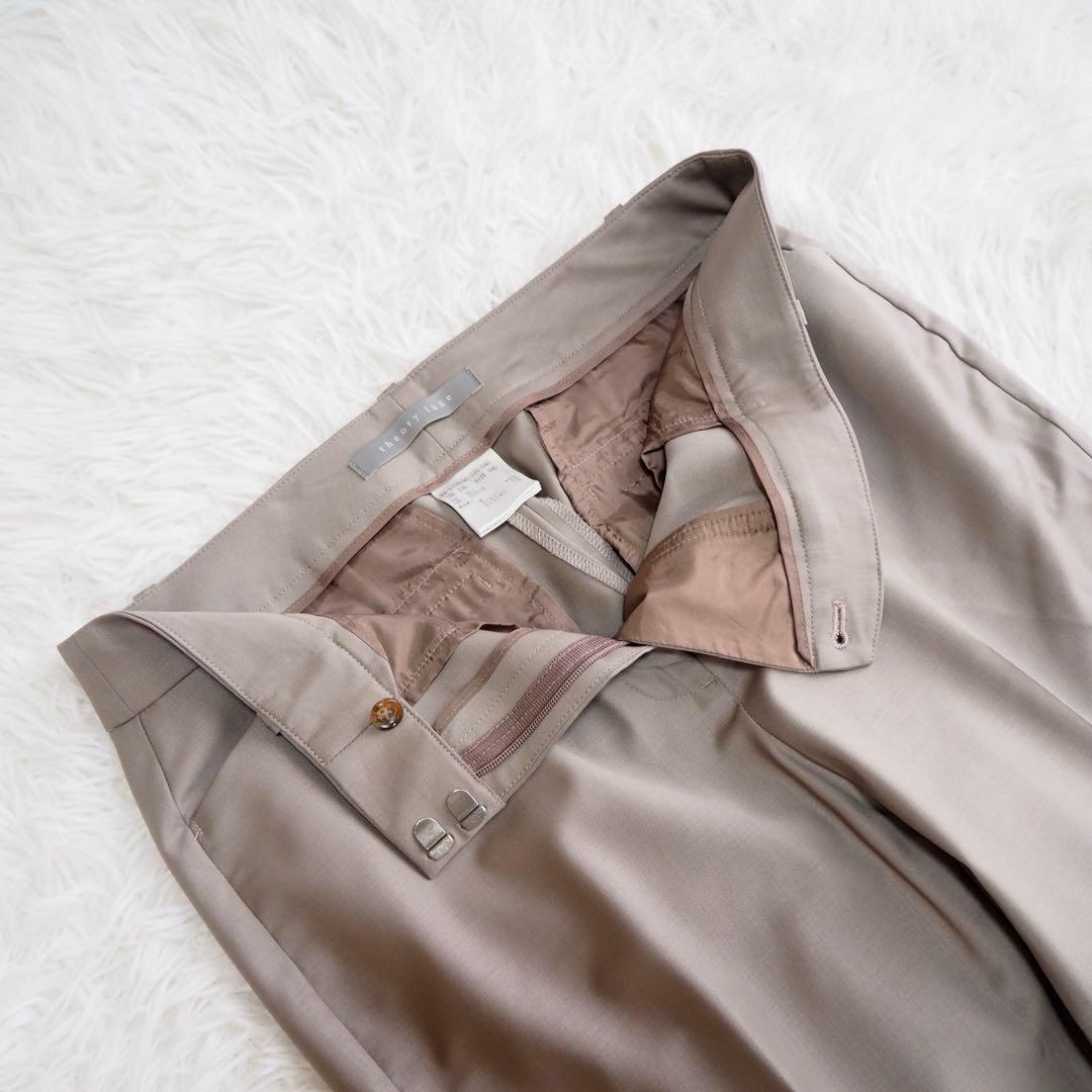 極美品 セオリーリュクス エグゼクティブ パンツスーツセット ノーカラー ダブル