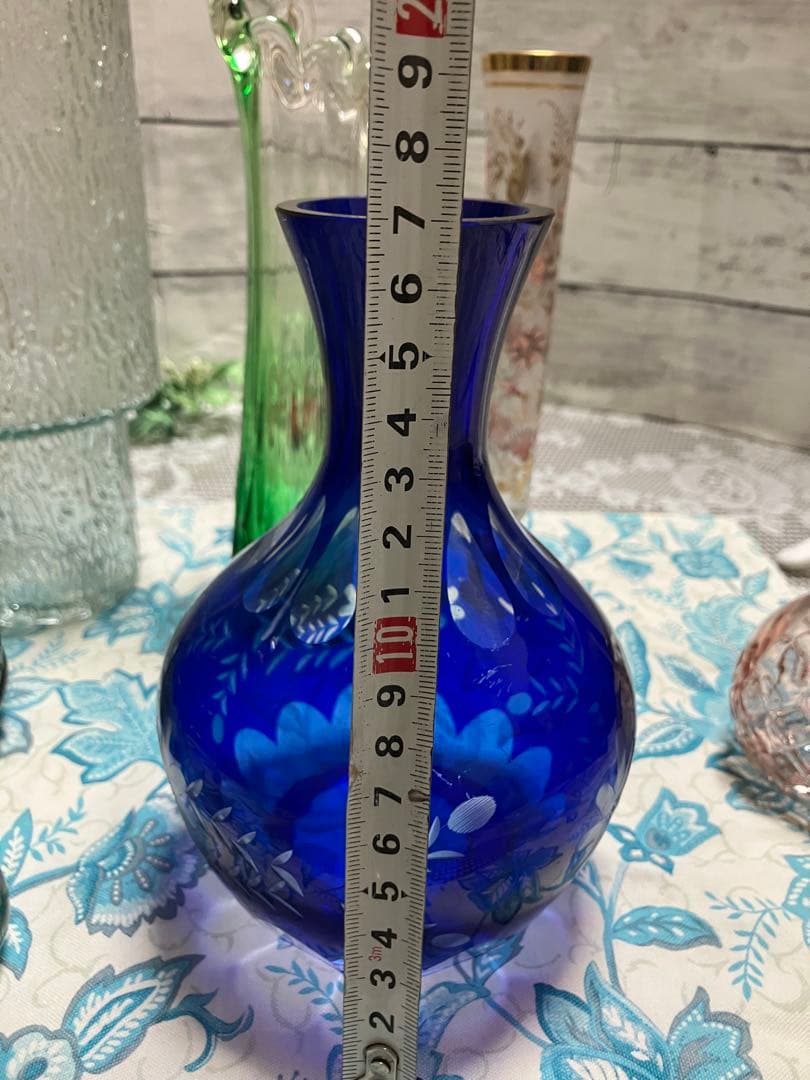 ガラス花瓶セット 7点おまとめ　ヨーロッパ製あり　切子花瓶　コベントガーデン