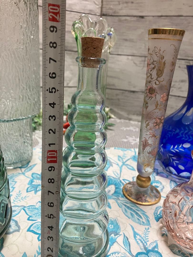 ガラス花瓶セット 7点おまとめ　ヨーロッパ製あり　切子花瓶　コベントガーデン