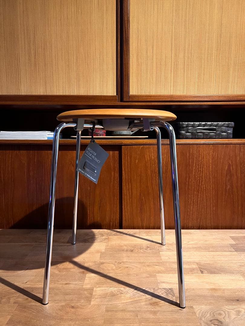 正規品 ドットスツール ワイルドレザーウォルナット/クローム脚【A】