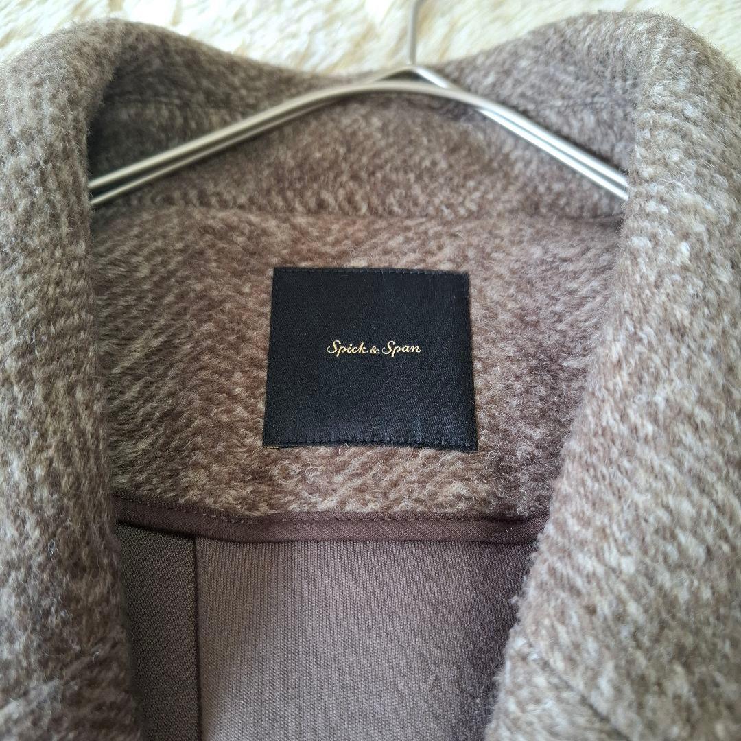 Spick and Span Wスライバーヘリンボーンミドルコート 38