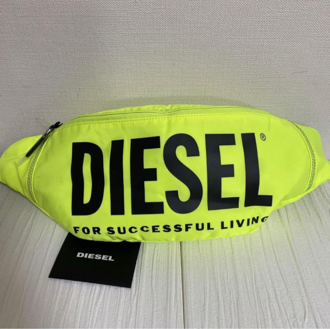 新品未使用DIESEL ネオンイエロー ボディバッグ