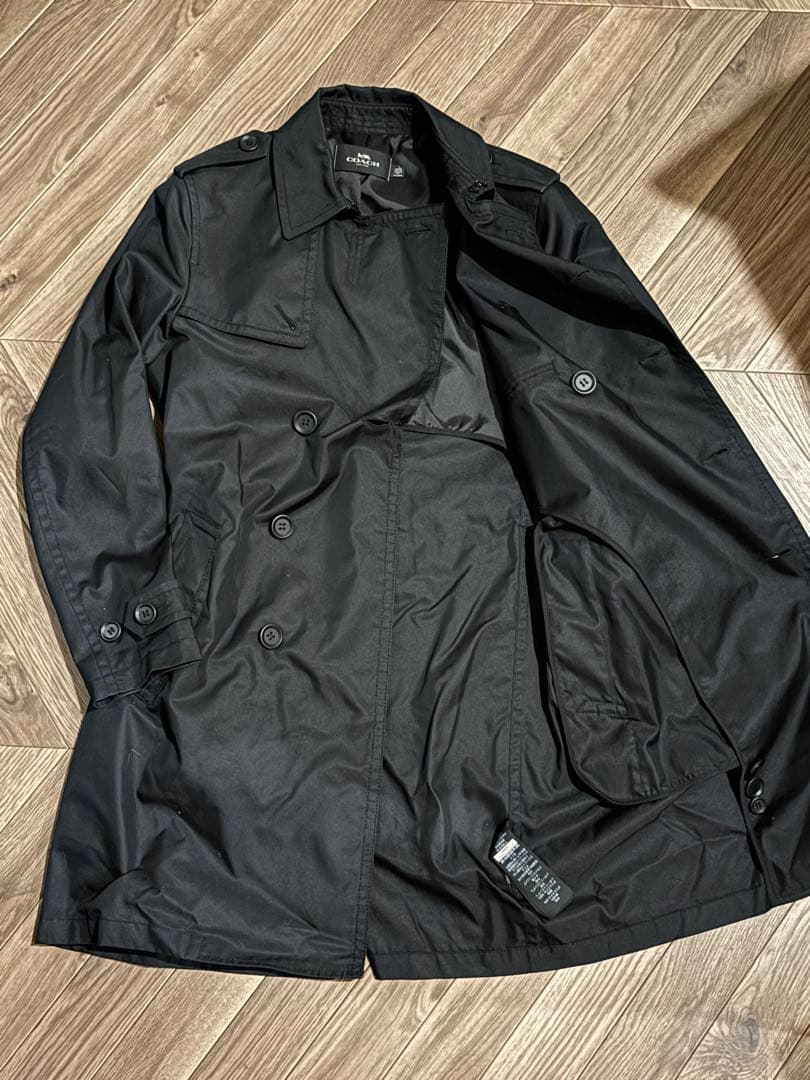 COACH ブラック トレンチコート　Sサイズ