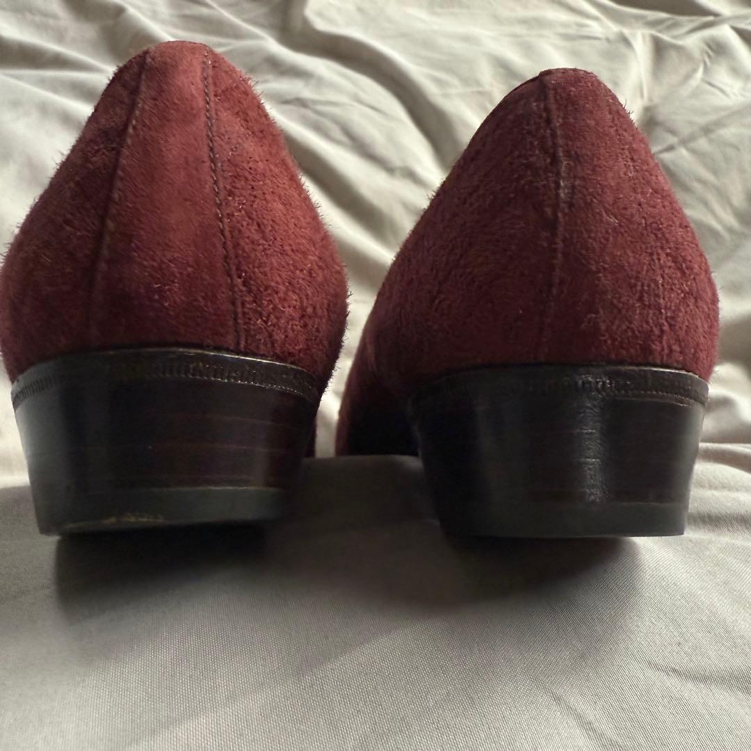 美品☆タニノクリスチー/異素材/バイカラー/スエード/レザー/パンプス/23.5