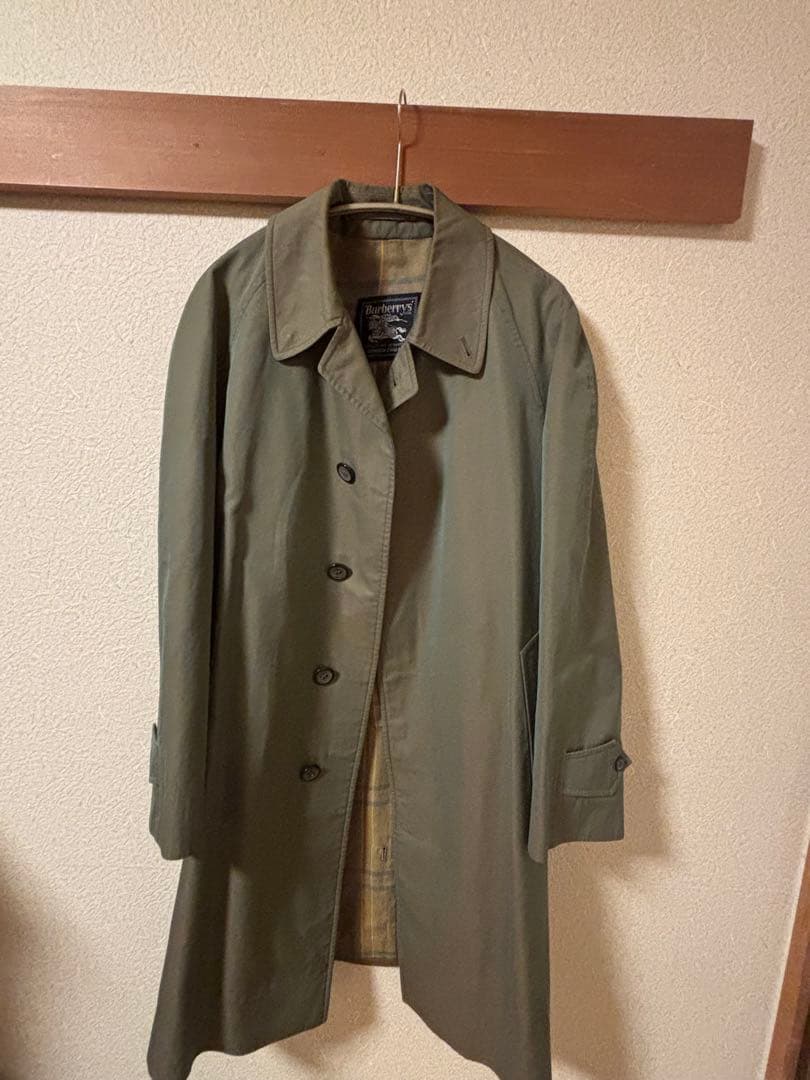 ビンテージBurberry's ステンカラーコート オリーブ玉虫色